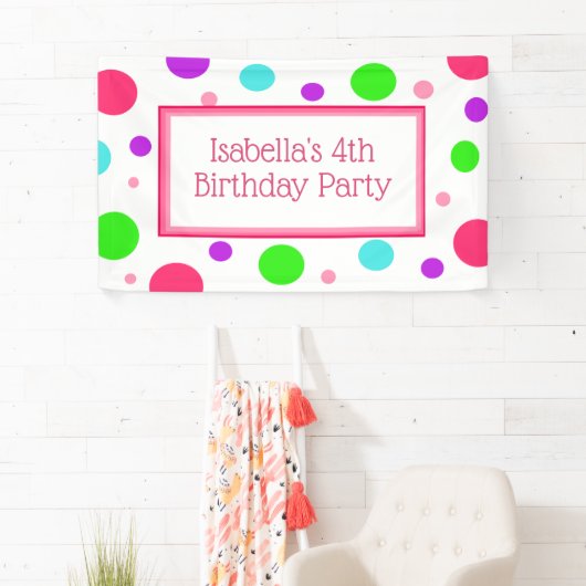 小さな女の子のパーソナライズされた誕生日バナー 横断幕 (インサイチュ)