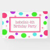 小さな女の子のパーソナライズされた誕生日バナー 横断幕 (横)