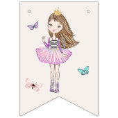 小さな女の子のプリンセスの誕生日 バンティングフラッグ (第1の旗)