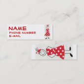 小さな女の子のプロフィールカード スキニー名刺 (正面/裏面)