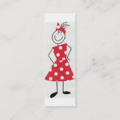 小さな女の子のプロフィールカード スキニー名刺 (裏面)