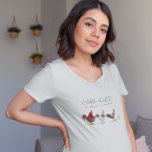 小さな女の子のママ Tシャツ<br><div class="desc">可愛いチキンテーマtシャツあなたの赤ちゃんシャワーや妊娠。チキン素朴とローターのイラストレーションと雛。文字は「小さな雛が孵化しようとしている」と言う。</div>