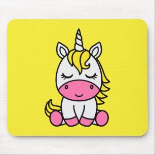 小さな女の子のユニコーンポニー マウスパッド