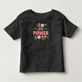 小さな女の子の力 花柄ギフトアイデア Tシャツ