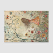 小さな女の子の庭の切り離し 薄葉紙 (正面)