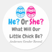 小さな女の子の性の明け ラウンドシール (正面)