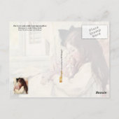 小さな女の子の抱き人形 ポストカード (裏面)