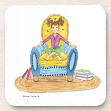 小さな女の子の椅子の飲料用コースター