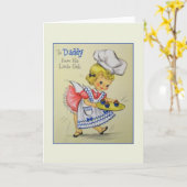 小さな女の子の父の日カードからのヴィンテージのお父さん カード (黄色い花)