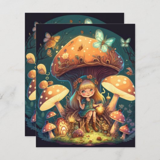 小さな女の子の葉 (正面/裏面)