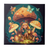 小さな女の子の葉 タイル (正面)