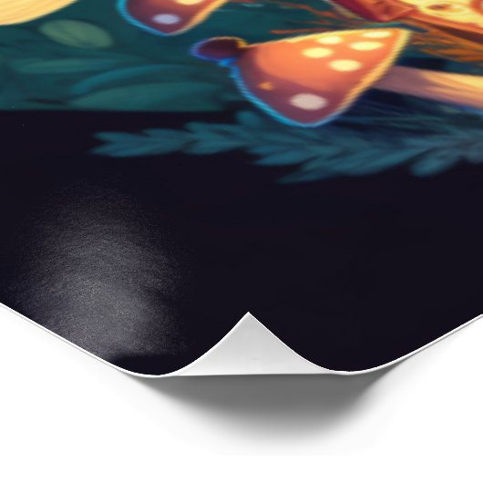 小さな女の子の葉 ポスター (コーナー)