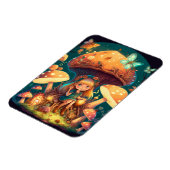 小さな女の子の葉 マグネット (左側)