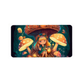 小さな女の子の葉 ラベル (正面)