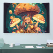 小さな女の子の葉 横断幕 (トレードショー)