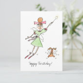 小さな女の子の誕生日カード (スタンド正面)