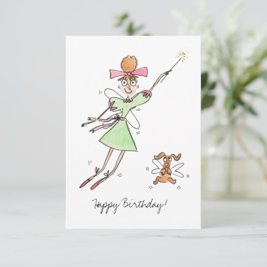 小さな女の子の誕生日カード (スタンド正面)