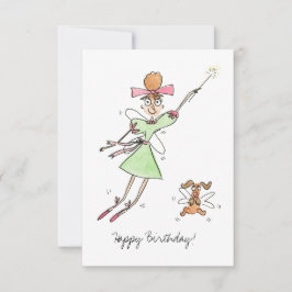 小さな女の子の誕生日カード