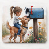 小さな女の子の郵送 マウスパッド (正面)