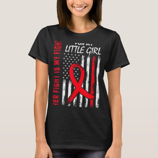 小さな女の子の闘病 私の闘いこそ彼女の闘い Tシャツ (正面)