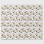 小さな女の子の飼い犬 ラッピングペーパー (フラット)