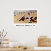 小さな女の子はエドガー・デガスによってビーチにブラシをかけられた ポスター (キッチン)