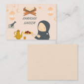 小さな女の子はラマ祈ダングリーティングカード ノートカード (正面/裏面)