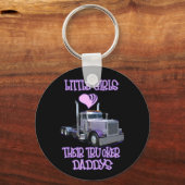 小さな女の子は彼らのトラック運転手のパパを愛する キーホルダー (正面)