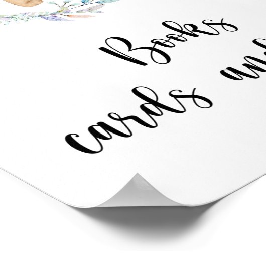 小さな女の子は書籍のカードやギフトを持つ ポスター (角)