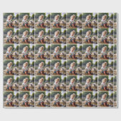 小さな女の子は泥の中に座っている ラッピングペーパー (フラット)