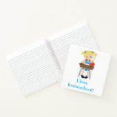 小さな女の子アットデスクホームスクール ノートブック (内部)