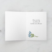 小さな女の子インガーデン誕生日カード カード (内部)