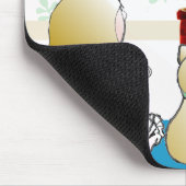 小さな女の子インナイトガウンクリスマスイブ マウスパッド (コーナー)