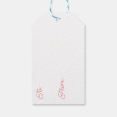 小さな女の子インピンク花パーソナライズされた誕生日 ギフトタグ (裏面)