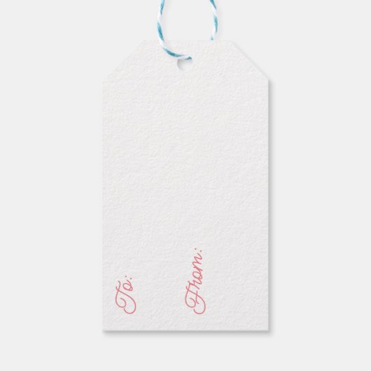 小さな女の子インピンク花パーソナライズされた誕生日 ギフトタグ (裏面)