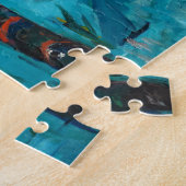 小さな女の子インブルーアームチェアバイマリアクサット ジグソーパズル (側面)