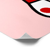 小さな女の子インレッドドレス ポスター (角)