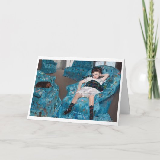 小さな女の子イン・ブルー・アームチェア,カッサット カード (正面)