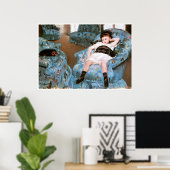 小さな女の子イン・ブルー・アームチェア、1878年メアリー・カッサット ポスター (ホームオフィス)