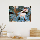 小さな女の子イン・ブルー・アームチェア、1878年メアリー・カッサット ポスター (キッチン)