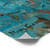 小さな女の子イン・ブルー・アームチェア(by Mary Cassatt) ポスター (角)