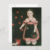 小さな女の子イン・ラベンダー, c.1840 ポストカード (正面/裏面)