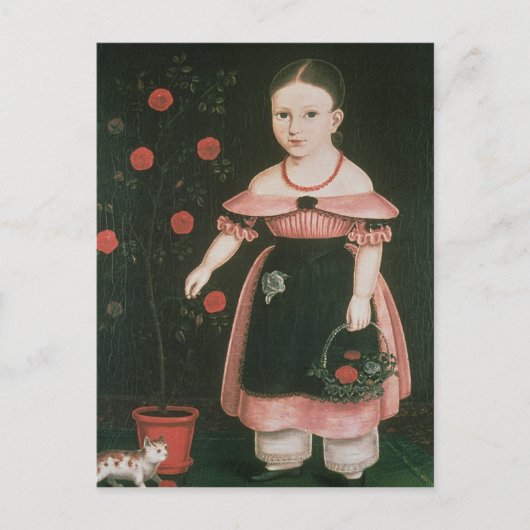 小さな女の子イン・ラベンダー, c.1840 ポストカード (正面)