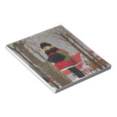 小さな女の子イン・レッドコート ノートパッド (アングル)