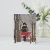 小さな女の子イン・レッドコート ポストカード (スタンド正面)