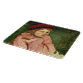 小さな女の子イン・レッド・ベレー カッティングボード (角)