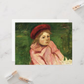 小さな女の子イン・レッド・ベレー カード (正面/裏面インサイチュ)