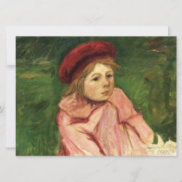 小さな女の子イン・レッド・ベレー カード