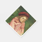 小さな女の子イン・レッド・ベレー スタンダードランチョンナプキン (角)