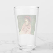 小さな女の子イン・レッド・ベレー タンブラーグラス (裏面)